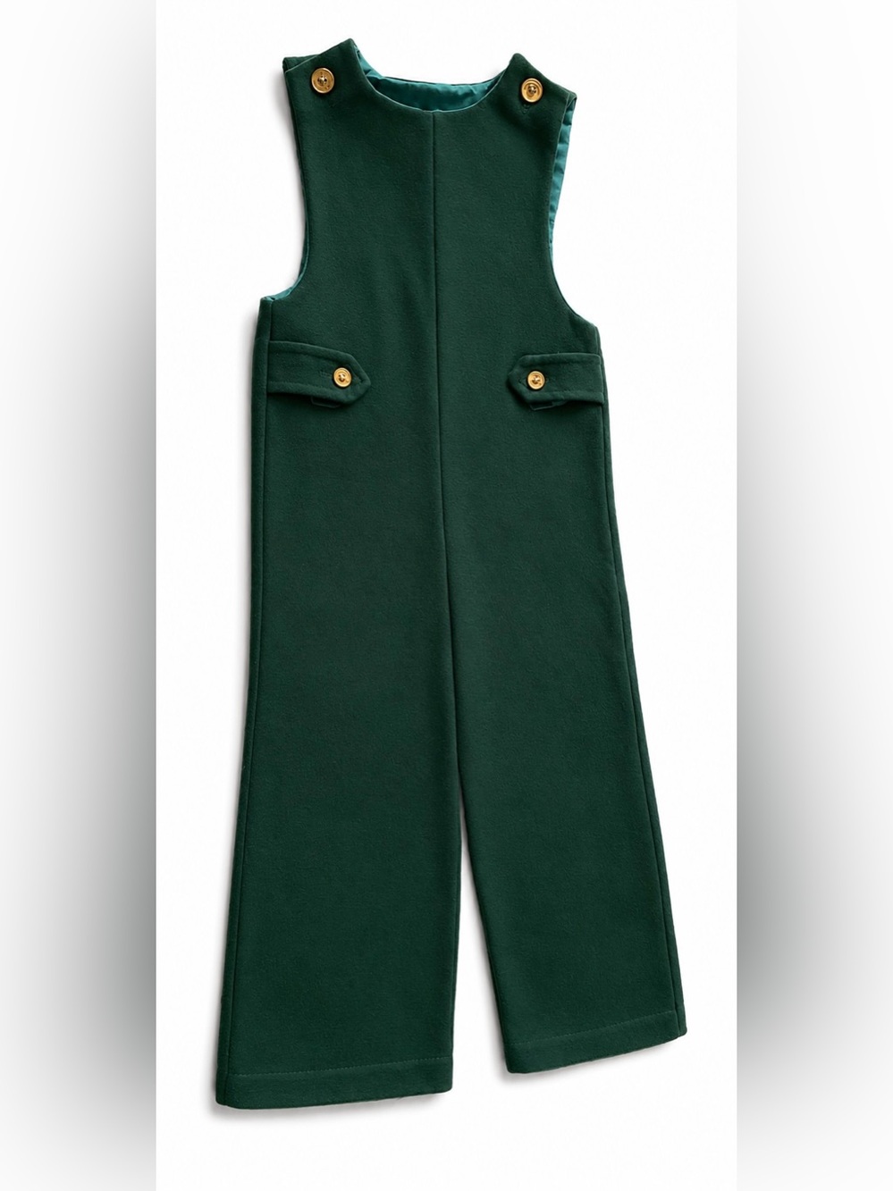 Vintage 50s Classic Forest Green Kids' Overalls